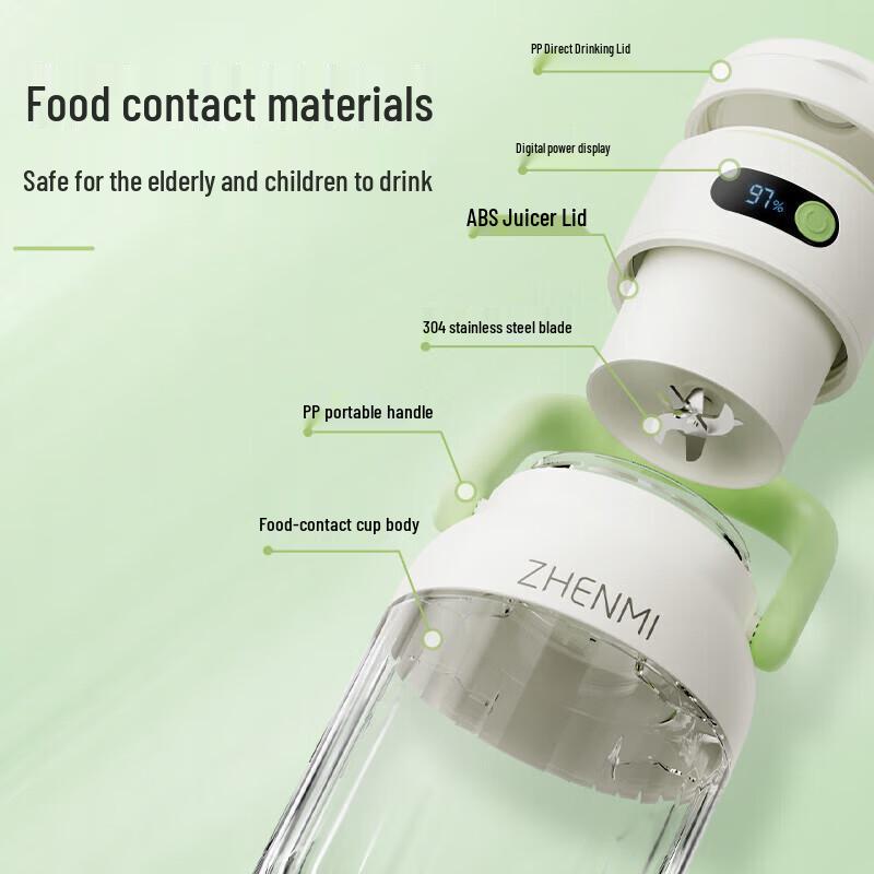 Zhenmi Portable 1L Juicer Blender CN plug (adapter included)