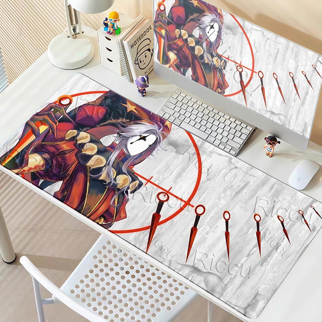 Game The F-freak C-circus Pierrot Mouse Pad Non Slip Rubber Edge Locked Thickened Laptop Gaming Computer Keyboard Aesthetics Rug