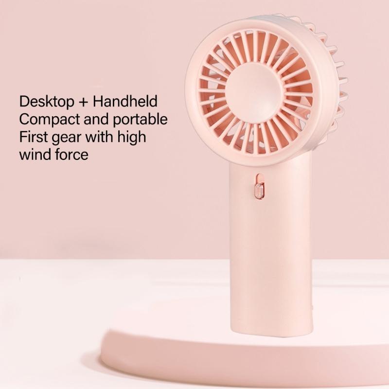 Rechargeable Mini Desk Fan Battery Operated Cooling Device For Home Office Travel Quiet Personals Airflows Tool
