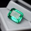 Natural Emerald Loose Gemstone Green Emerald Cut 8.10 Ct CERTIFIED Pendant Size AM-39