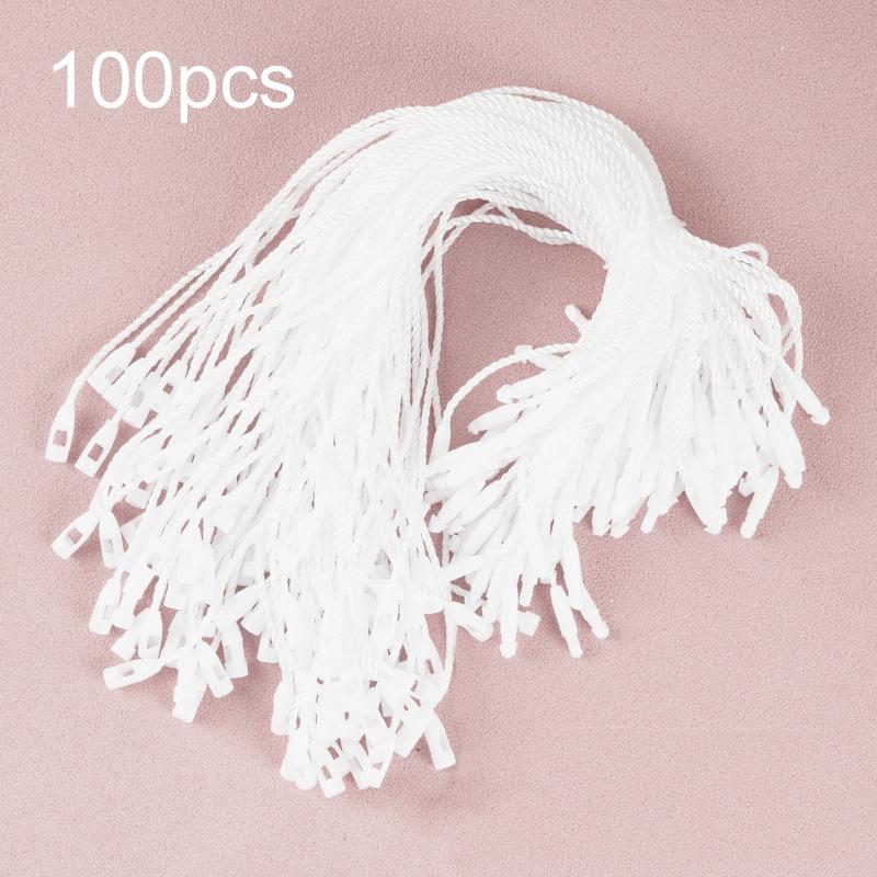 100 Stück Faltbare Hängeetikett-Karton-Hängeseil-Ornamente-Zubehör-Aufbewahrung-Haarseil-Armband-Verpackungskarte-Nähen-TMZ