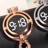 Yousheng Women Wristwatch Round Dial LED Night Light Touch Screen Accurate Time Display Scratch-resistant Smooth Surface Electronic Watch for Daily