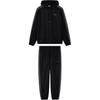 EA7 Hooded Zip Long Sleeve Drawstring Jogging Pants Casual Sports Set Men Sets Black 7M000643-AF16072-UC001