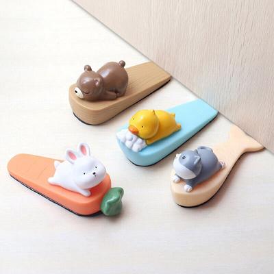 Cute Silicone Wedge Home Protectors Safety Door Cartoon Door Stopper Figure Door Door Protector