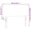 vidaXL LED Kopfteil Schwarz 90x5x78/88 cm Kunstleder
