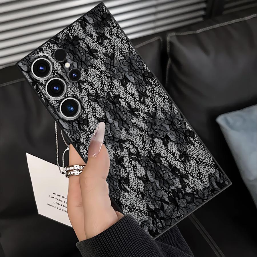 Case for Samsung Galaxy S26 Ultra S25 Plus S20 Ultra S10 S9 S24 Note 20 8 9 10 S23 S21 FE Funda Phone Cover Creative Lace