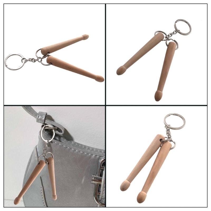 Portable Small Drumstick Keychains Charm Pendant Fashion Accessory For Drummers And Music Fan Parties Decoration