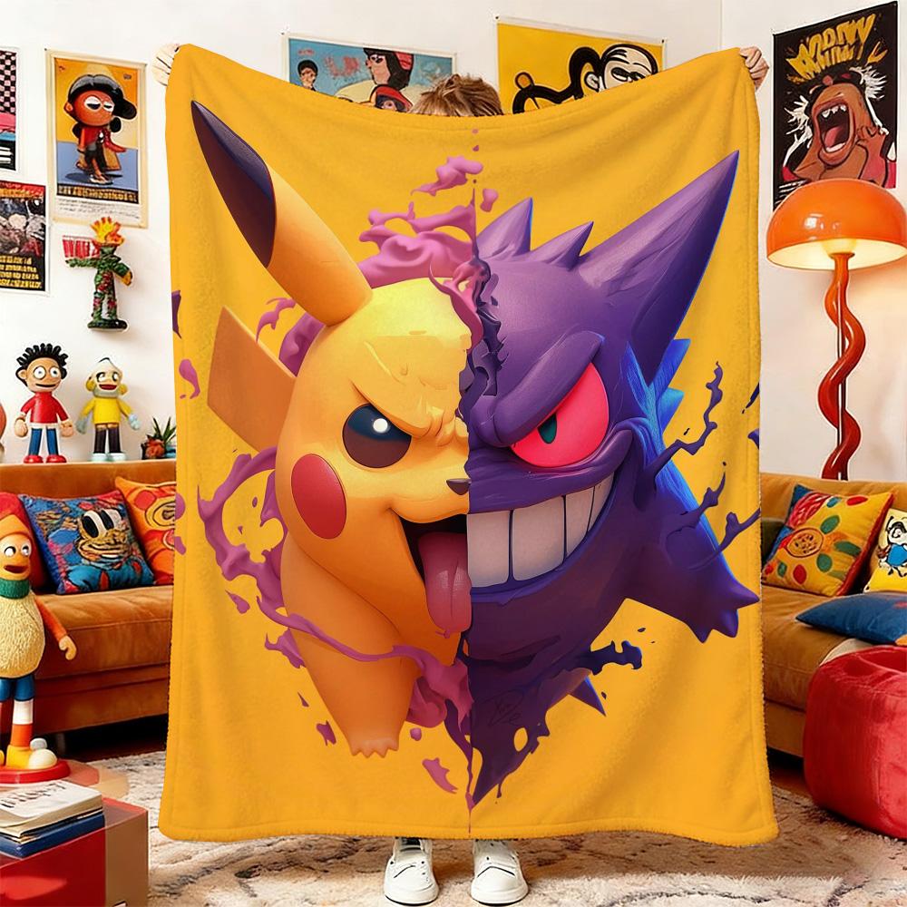 

Double Bed Blankets and Bedspreads P-Poke-mons Fluffy Blanket Bedspread the Anime Home Decoration Sofa Picnic Throw & Throws Nap 75cmx90cm