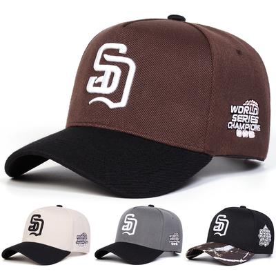 Men Letter SD Embroidered Patchwork Baseball Cap Outdoor Adjustable Sunscreen Leisure Hat Spring Autumn Travel Tourism Beach Vacation
