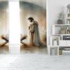 Jesus - Nativity -2pcs- Printed Curtains,100% Polyester Material, Suitable for Home Decoration