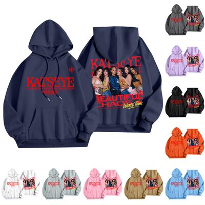 Unisex Fashion Lightweight Long Sleeve Pullover With Pockets Printed Hoodie