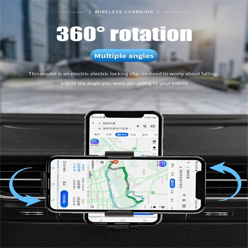 20W Wireless Car Charger Air Vent Mount Auto-Clamping Phone Holder Fast Charging