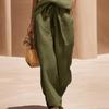 Women Sleeveless V Neck Loose Fit Pullover Top High Waist Wide Leg Pants Set Casual Two Piece Outfit