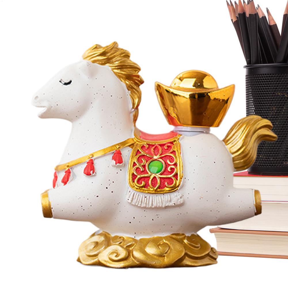 Chinese Horse Figurine Resin Spring Festival Holiday Souvenir Chinese New Year 2026 Horse Figurine For Home Office Bedroom