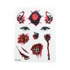 Fake Tatto Big Mouth Face Sticker Waterproof Halloween Horror Tattoo Stickers   Halloween