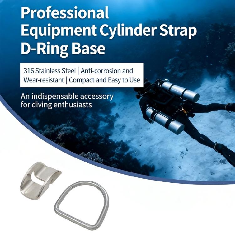 Scubas Diving Tanks Cylinder D Rings Holder Back Fly Side Positioning Buckles Base For Hose Clamps Easy To Install