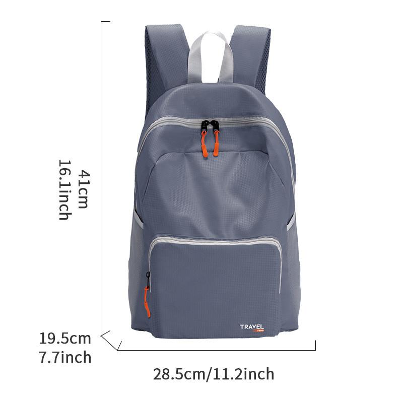 Ultra Light Polyester Travel Backpack With Foldable Design For Casual City Commutes