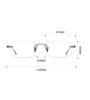 Fashion Rimless Myopia Glasses Men Women Luxury High-definition Blue Light Blocking Glasses HD Vision