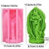 2D/3D Handheld Flower Goddess Woman Candle Silicone Mold Curling Flower Virgin Mary Resin Mold Female Gypsum Mold Home Decor