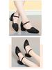Gold Chunky Heel Mesh Sandals for Women - 2022 Summer Style, One-Strap, Hollowed Design for Middle-Aged Women