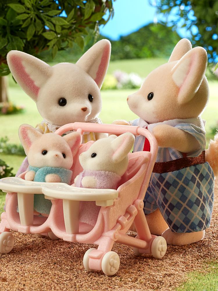 [Toytron] Sylvanian Families 5696 Desert Fox Family & Stroller Set