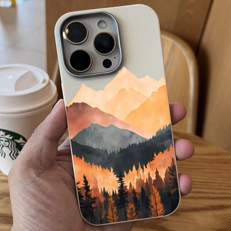 

For iPhone 17 16 15 14 13 12 11 Pro Max Cases Mountain Sunset Pattern Phone Case For iPhone XS X XR 7 8 Plus 16E 17E 17Air Cover iPhone SE (2022)