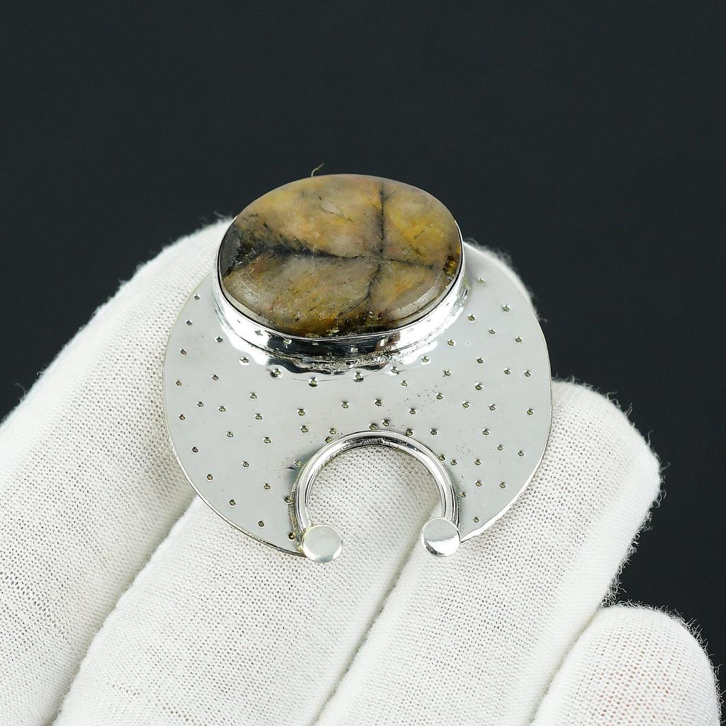 Colgante Hecho a Mano de Piedra Preciosa Quiastolita, Colgante de Plata de Ley 925, Colgante de Plata de Quiastolita Natural, Colgante Para Mamá Colgantes Para Regalo