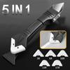 6pcs 5 In 1 Silicone Remover Caulk Finisher Sealant Smooth Scraper Grout Kit Tools with Seam Tape Plastic Hand Tools Set Accessories