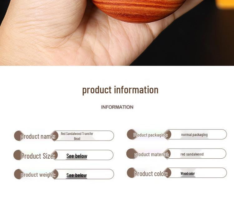 Red Sandalwood Handcrafted Health Ball Massager - Elderly Gift, Large Rosewood Flying Saucer Design