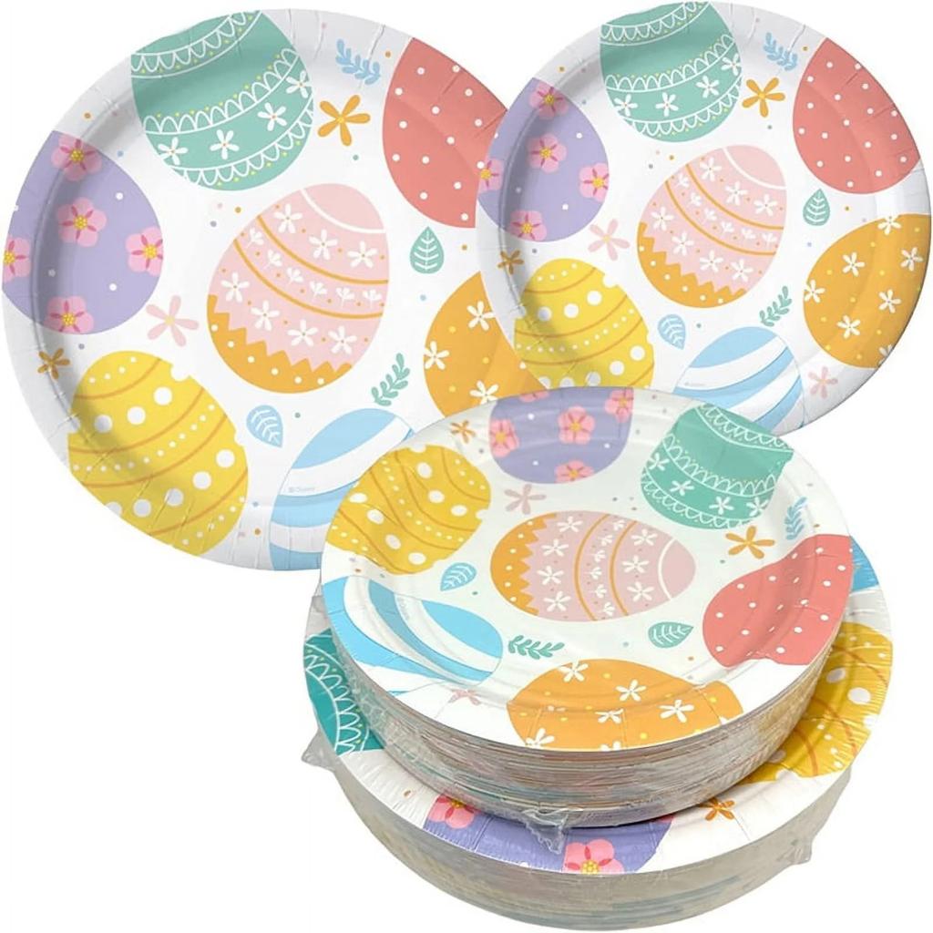 Serves 50 Easter Dinner Plates Dessert Plates Perfect Restaurants Schools (Plates - 100 Pack)