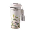 Shangqi Sunflower Stainless Steel Insulated Coffee Mugs - 500ml Twin Pack