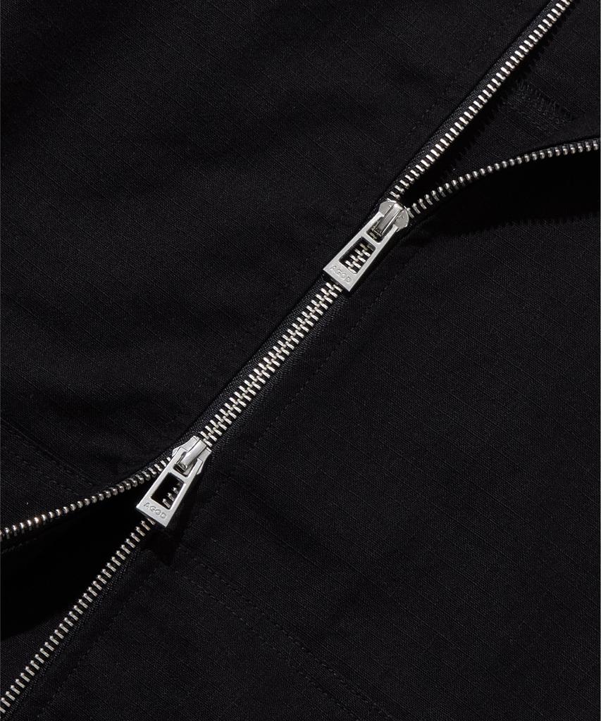 Agod Bio Washed Ripstop Hooded Jacket [Black]