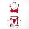 2023 Europäische & Amerikanische Sexy Dessous mit Metallkette Dreiteiliges Set