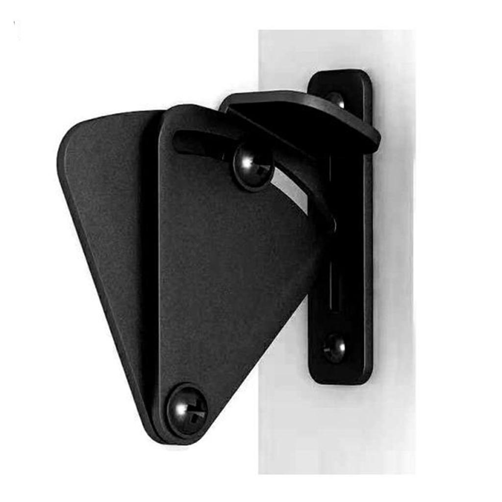 Barn Door Latch Black Frosted Carbon Steel Glossy Decorative Practical Sliding Barn Door Latch for