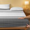 Simple 1 Modern Geometry Printed Matte Fitted Sheet, Bedroom Printed Bed Cover, Bedding Excluding Pillowcases