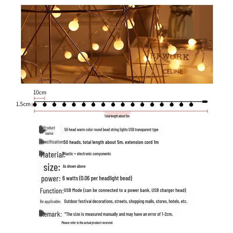 USB Outdoor Camping LED String Lights
