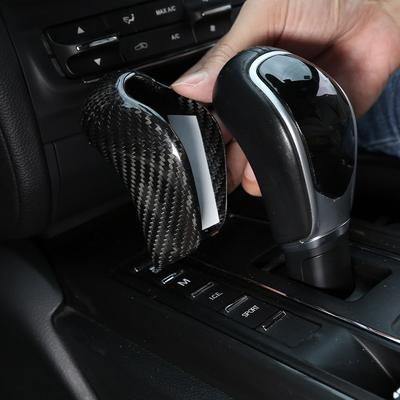 Real Carbon Fiber Car Gear Shift Head Cover Trim Sticker For Maserati Levante Ghibli Quattroporte 2013-2018 Car Accessories