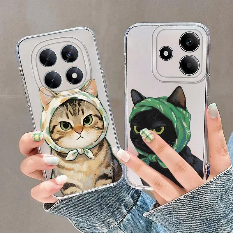 Soft Phone Cover Case for Xiaomi Redmi Note 14 Pro Plus 11 Note 13 12S A4 13C 12 14C 10S 11S 9 10 Cartoon Cat