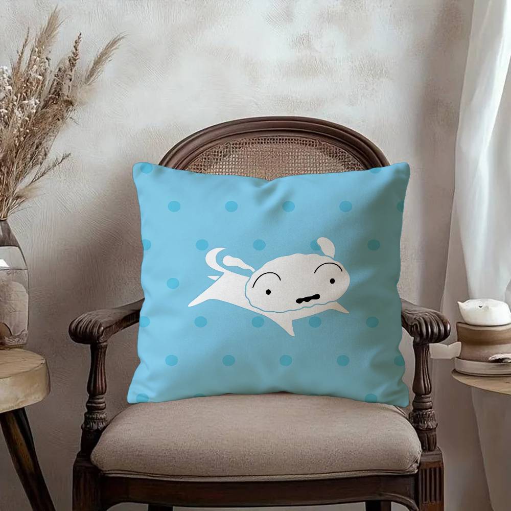 Cartoon C-Crayon S-Shin-chan Nohara Shiro Maple Design Cushion Cover Happy Autumn Harvest decor Holiday Decorati Pillow Cover