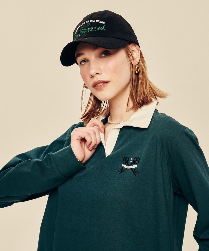 LESONNET Key Logo Rugby Shirt Green