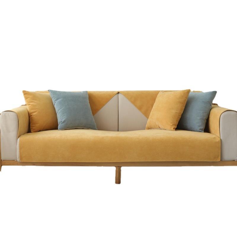 Waterproof Sofa Cushion, Anti-Cat Scratch, Universal Non-Slip In All Seasons, Modern Simple Solid Color Pet Urine Sofa Cover, Backrest Towel