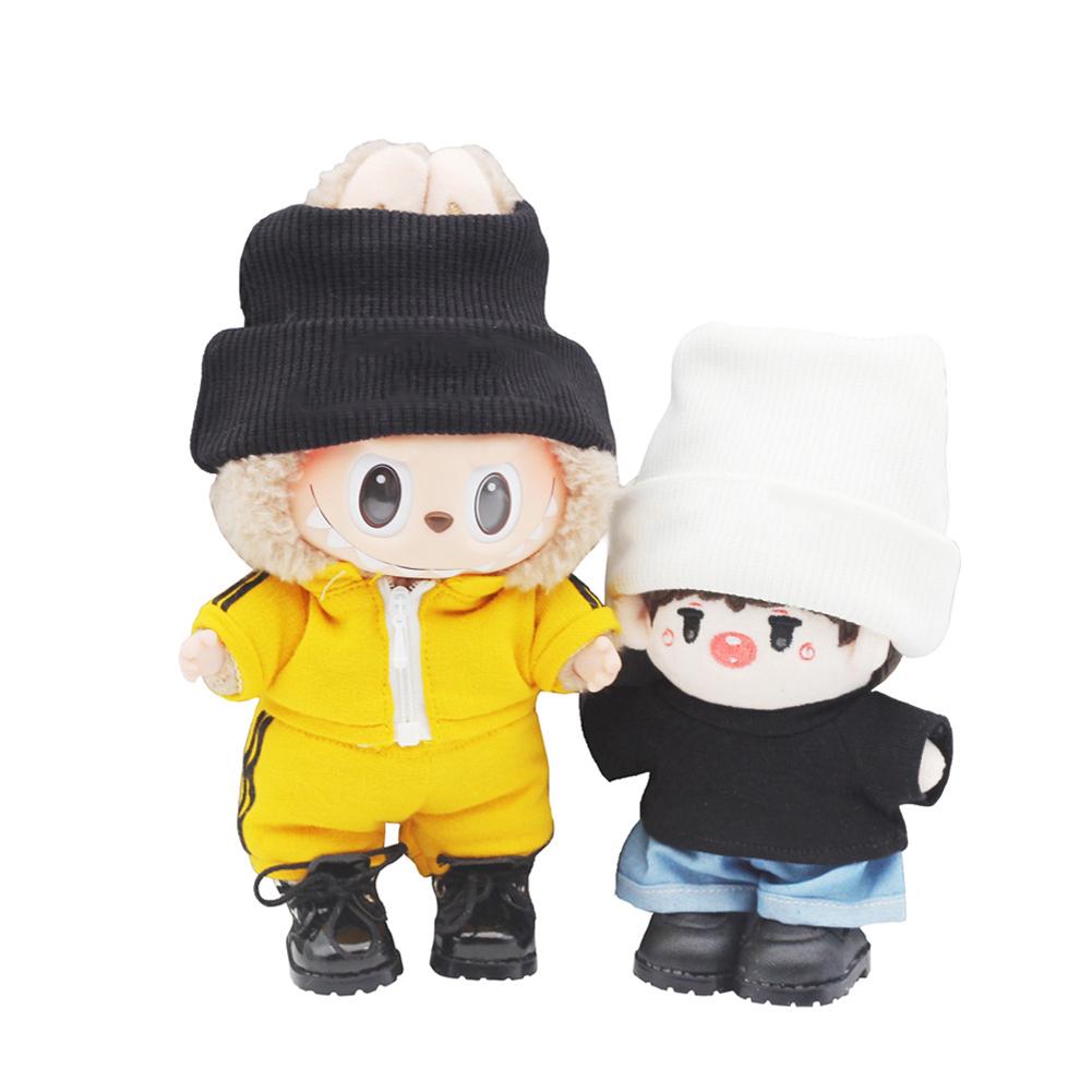 Doll Hat for Dollhouse Miniature 1/6 BJD 17cm Labubu Color Match Hat Kawaii Cute Doll Accessories Kids Girls Toys