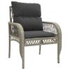 4 Piece Garden Sofa Set with Cushions Light Grey Poly Rattan