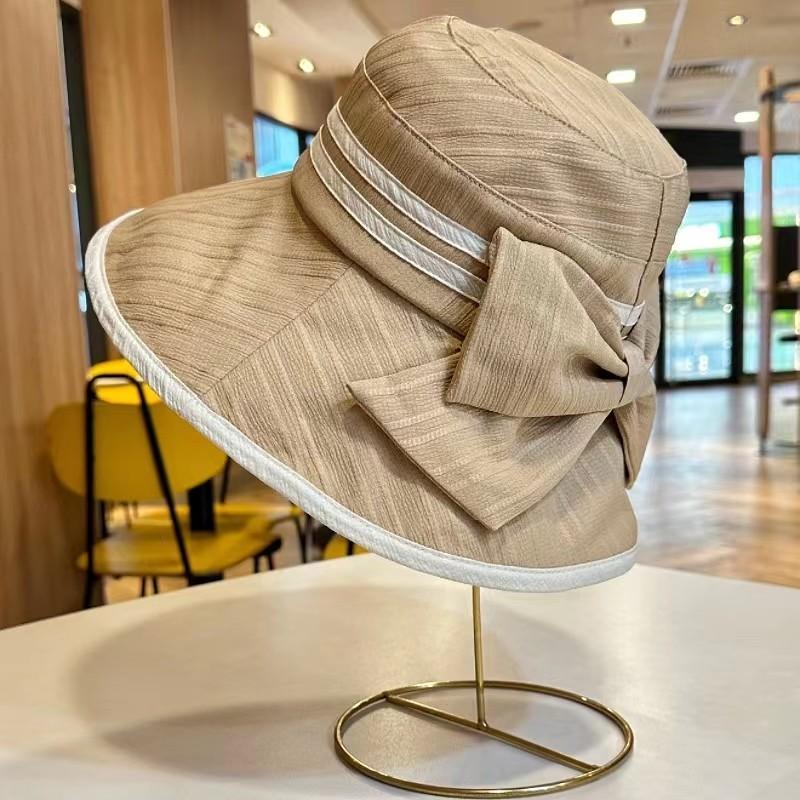 

Trendy Women s Fisherman Hat For Spring Summer Travel Big Brim Sun Hat Uv Protection Korean Style Bow Tie Sun Hat хакі