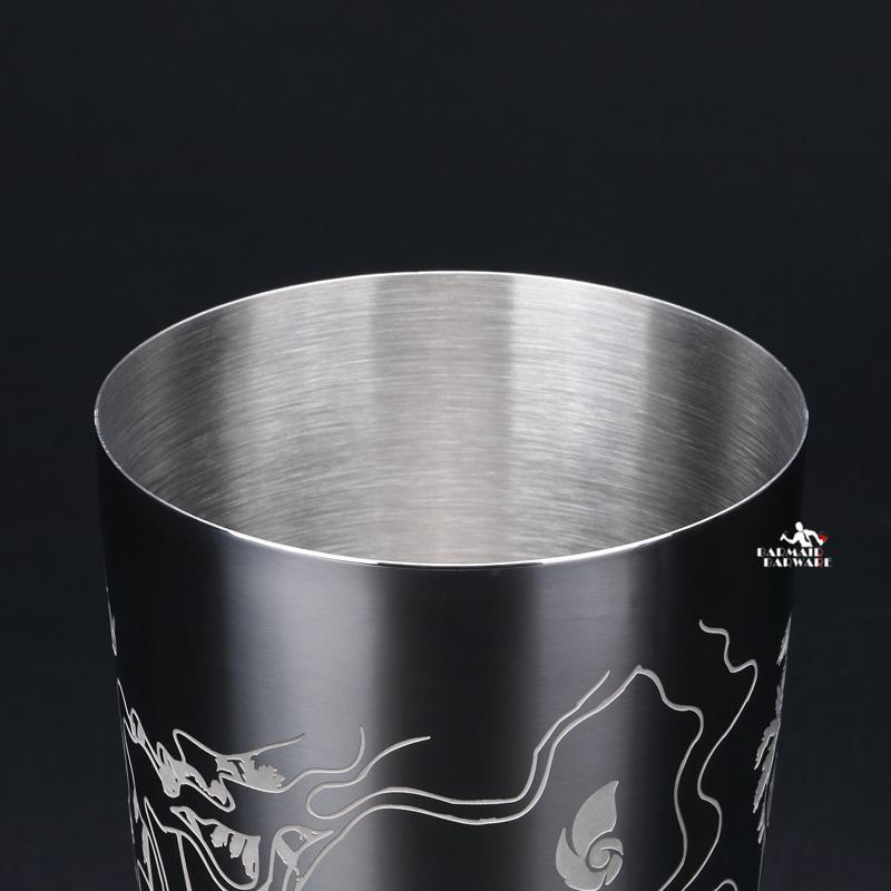 550ml/850ml Engraving Stainless Steel Cocktail Boston Bar Shaker Bar tool