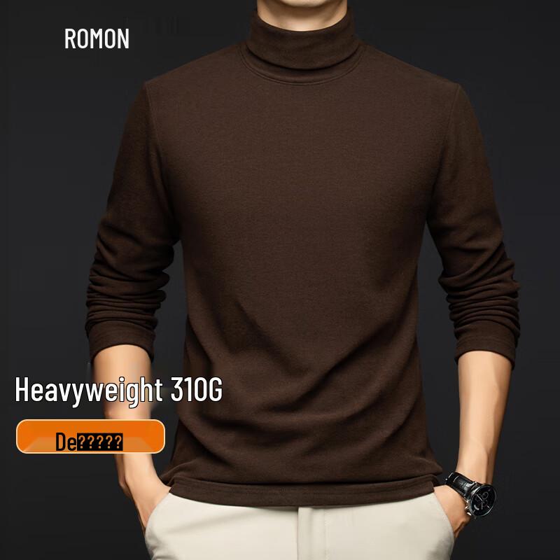 

Romon Men s Thermal Fleece Lined High-Neck Long-Sleeve T-Shirt M