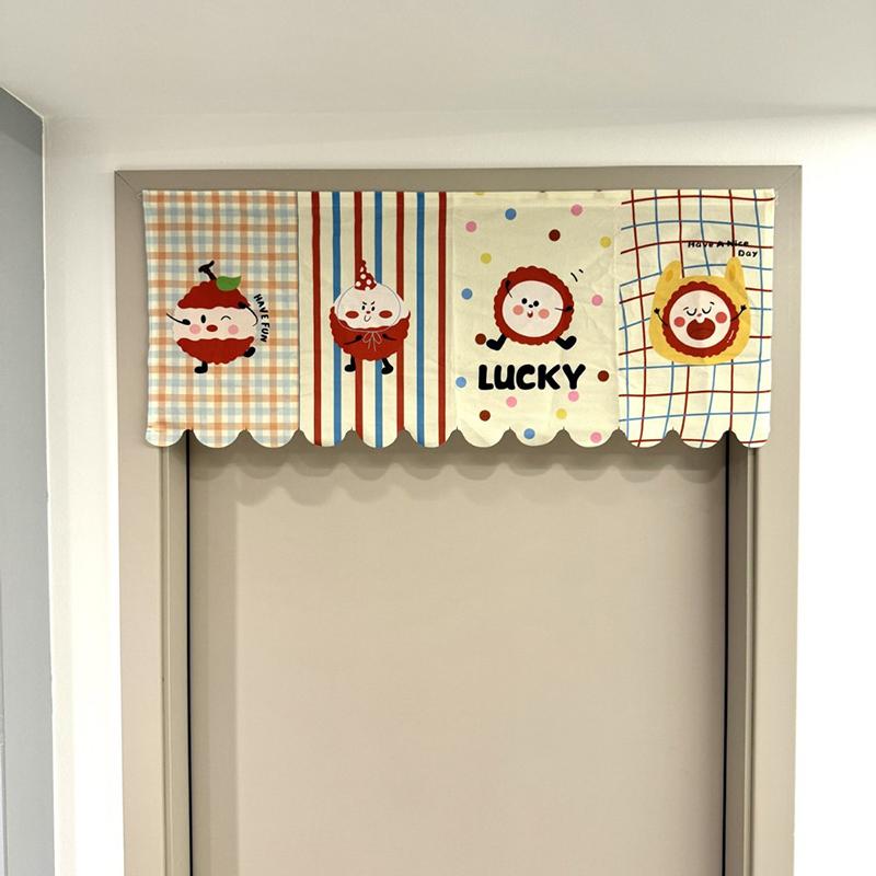 Animal Cartoon Door Curtain Self-Adhesive Partition Curtains Without Perforations For Bedrooms Privacy, Living Rooms, Bathrooms