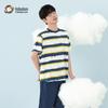 Yingbolun Teen Boys' Summer Pure Cotton Short-Sleeve Pajama & Loungewear Set