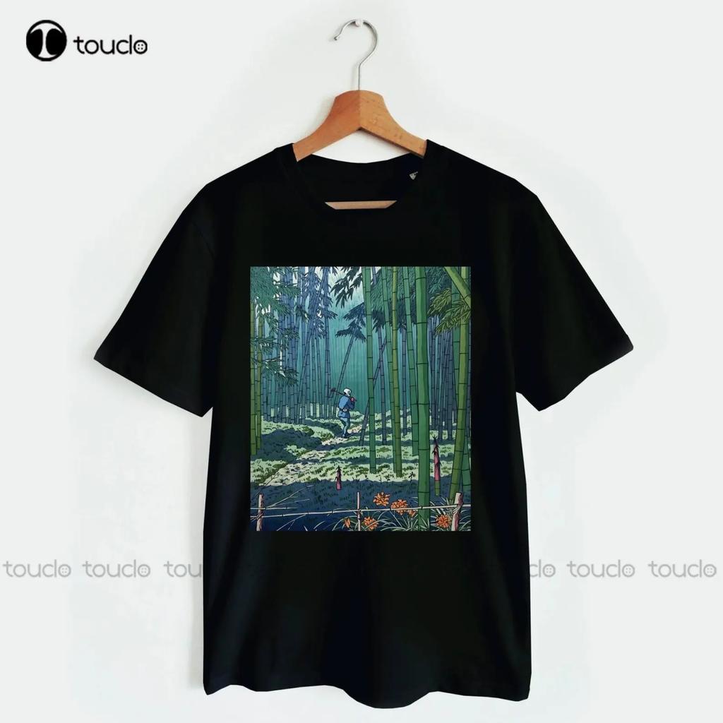 Japanese Bamboo Grove TShirt Japanese Vintage Art Shirt Japan Nature 3xlShirts For Unisex Funny Art Streetwear Cartoon Tee