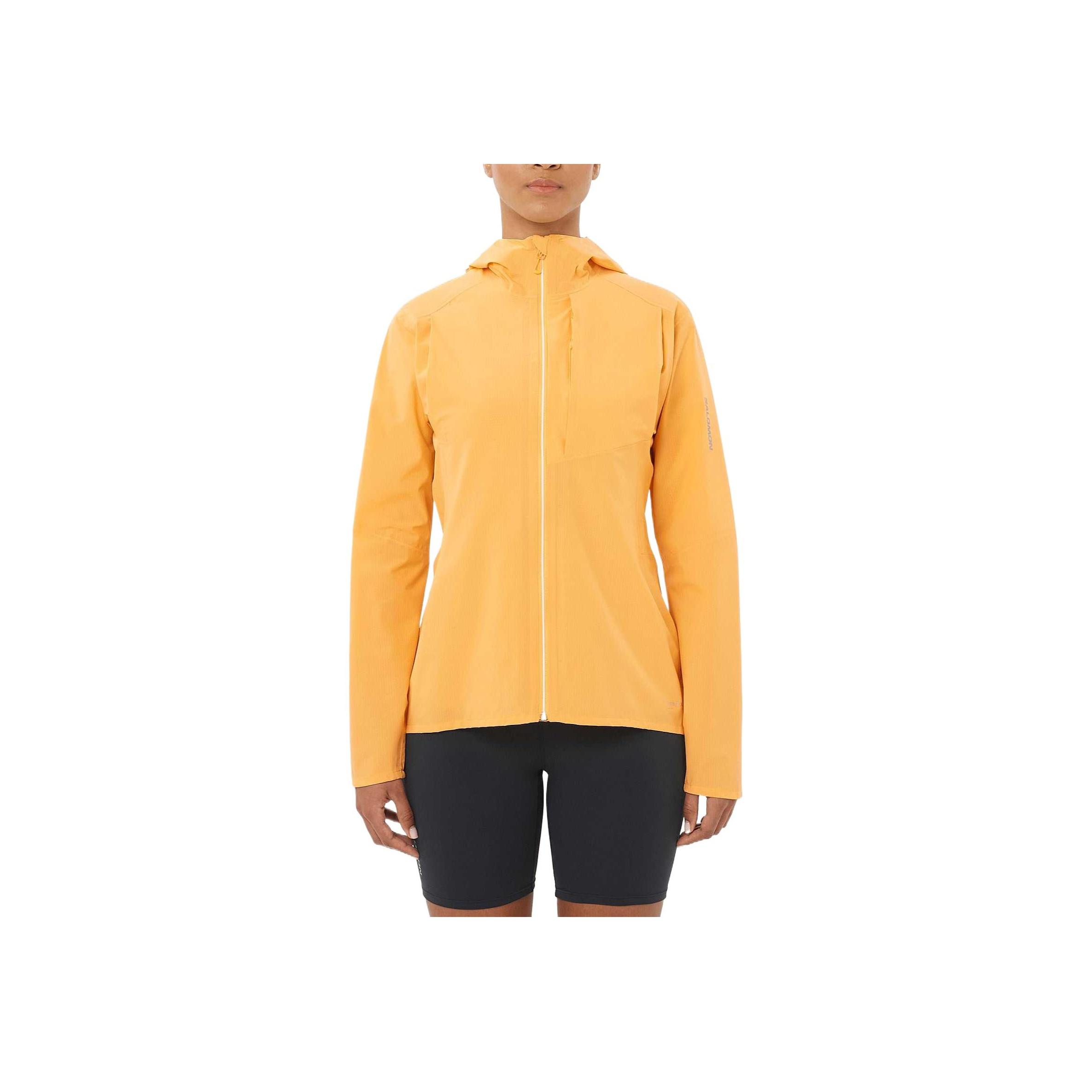 Salomon Bonatti Trail Elegant Versatile Comfortable Simple Solid Color Jacket Women jackets Warm-Apple-Cider C26730 XS